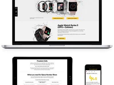 Optus Number Share for Apple Watch creative human beings product design robin lee user interface design visual design