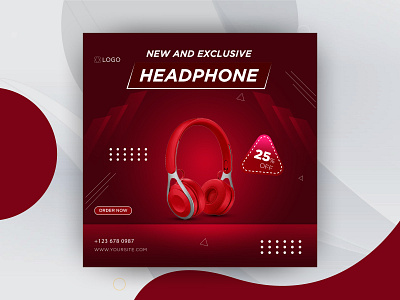 Social Media Design | Marketing | Ads | Marketing Campaign | Ad banner business design discount facebook post headphone headset illustration instagram post marketing music offer post sale sale tag social media banner social media post vector