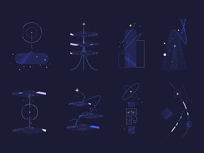 Chapter graphics illustration space star stars