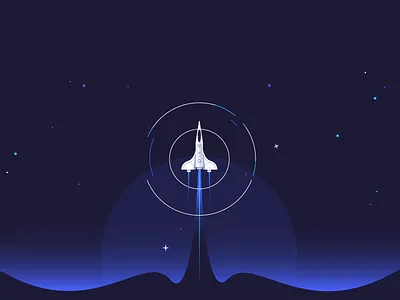Discovery branding illustration space star