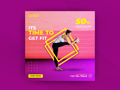 Social Media Banner | Instagram Post | Facebook Ads | Banner Ad ads banner design diet facebook post fitness graphic design gym instagram post post running social media banner social media post sports trainer vector weight yoga