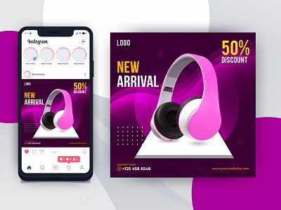 Social Media Design | Marketing | Ads | Marketing Campaign | Ad ads banner design discount facebook post headphone headset illustration instagram banner instagram post marketing music offer post sale social media banner social media post sound vector