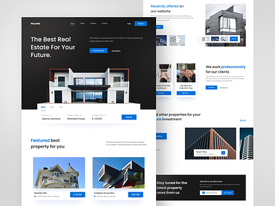 PULANG - Real Estate Landing Page app branding clean dailyui design flat graphic design icon illustration illustrator lndingpage logo minimal ui uitrends uiux ux web website