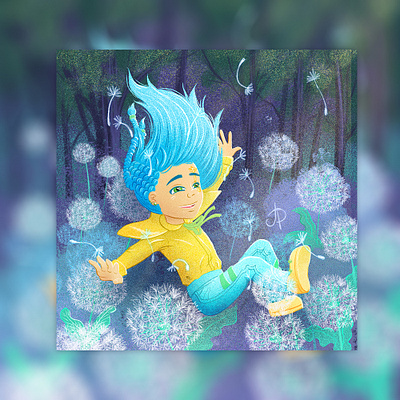 Dandelion ❘ illustration artwork book branding character character art children dandelion fantasy game design girl graphic design illustration illustrator magic nature picture plant puzzle raster graphic sticker