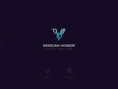 Indiscan-Vendor Logo android app app icon branding concept finger fingerprint graphic design identity ios logo logotype mobile app