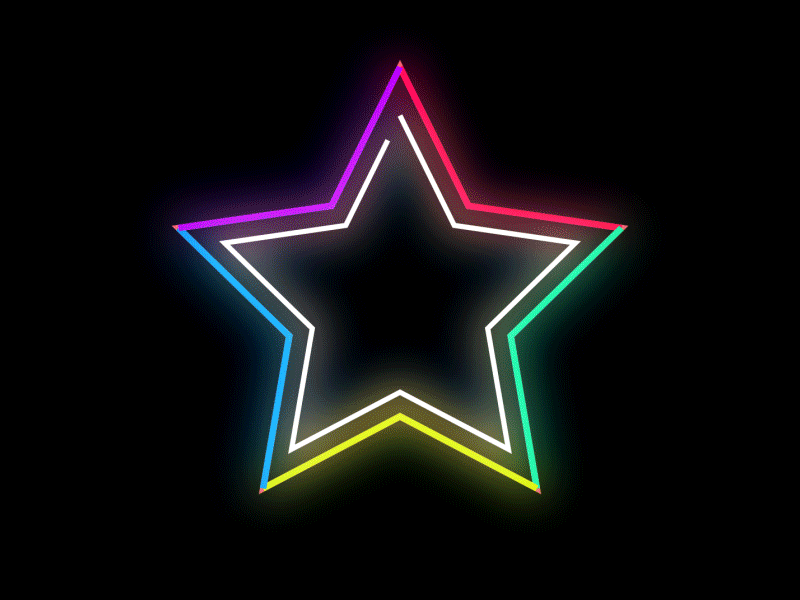star 2d animation motion graphics star trim path
