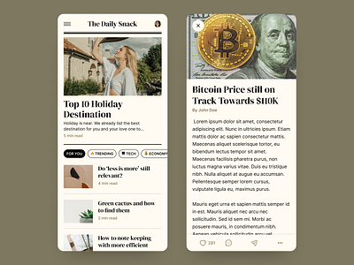 News Newspaper Article UI - Design Exploration apps clean exploration minimalist news newspaper read reading app ui ux