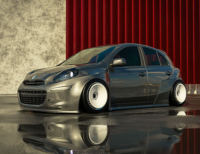 "Marcy Grey" - Custom Nissan March/Micra K13 3d automotive blender blender3d car cgi design