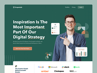 Digital Agency Website Header adaptive website agency anik deb design studio digital agency grapeslab interaction landing page landing page designer top designer uiux uiux designer user experience user interface design web web design web layout web page website website designer