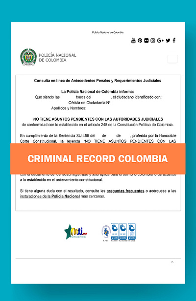 Criminal Record Template Colombia criminal record criminal record colombia