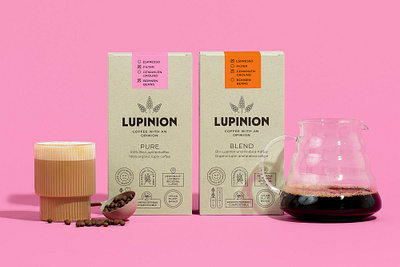 Lupinion Coffee Packaging branding design illustration logo packaging packaging design typography