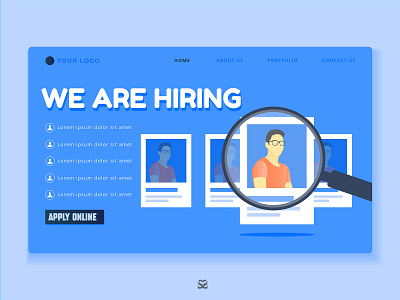 We are Hiring - Landing Page adobe illustrator bangalore graphic art graphic design hiring hr illustration recruitment ui ui design vector vector illustration