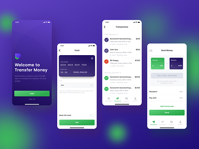 Mobile Bank Transfer App app design dashboard ewallet app figma finance financial app design fintech fintech app design ios mobile app mobile app design money app money saving app money transfer app personal finance app software company ui uiux ux uxui design