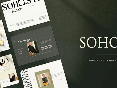 SOHO - Brochure Brand Strategy brand brand guidelines brand identity branding brochure catalog catalogue corporate fashion guideline identity indesign layout logo magazine manual minimal simple styling template