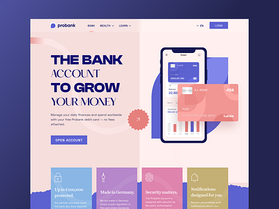 Fintech Web Concept bank banking banking website concept finance financial fintech fintech web header landingpage management minimal mobile banking onlinebank redesign ui web webdesign website website concept