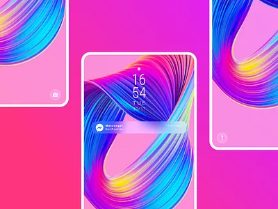 UI Mobile Lock Screen View contrast design graphic design icons layout design lock mobile notification screen typography ui ui design view website design