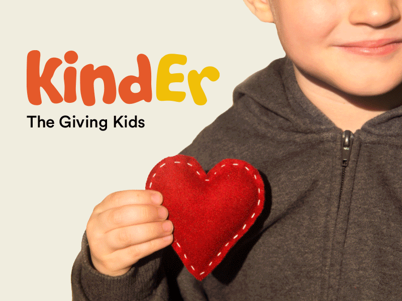 KindEr - The Giving Kids | Non-Profit | Branding brand design brand identity logo