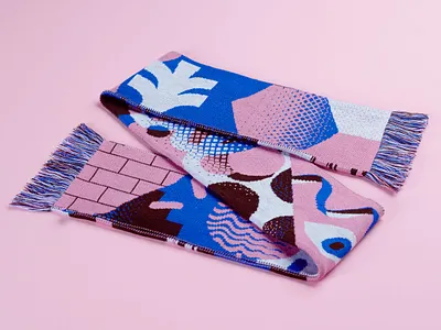 Wrap around christmas gift illustration patswerk pattern scarf vector winter xmas