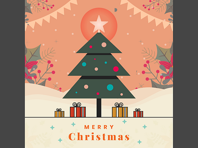 Merry Christmas branding design illustration vector