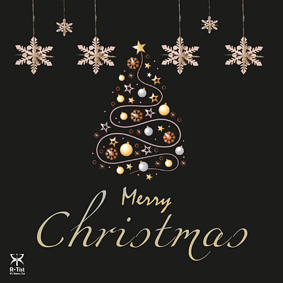 merry Christmas dark branding dark design illustration logo portfolio vector