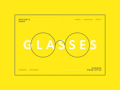 Concept Glasses Shop concept design lending lending page ui ux web concept web site