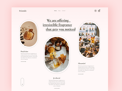 Perfume store web landing page 2022 branding clean design e commerce figma graphic design landing page minimal mockup online store perfume responsive design store template trendy design ui ui ux web design website