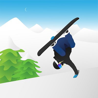 Snowboard Time design dribbbleweeklywarmup illustration illustrator