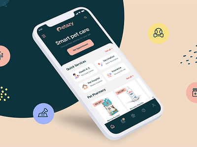 Petazy Mobile App - Smart Digital Pet Solution | UX Case Study animation app app design case study interaction interface mobile mobile app motion design musemind muzliuiinteractions pet care pet food pet health pet shop petazy product design uiux veterinary