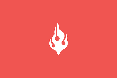 Ancient Fire branding design flame gaming icon logo minimal modern organic rpg tribal vector