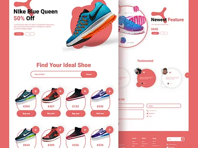 Nike Web Page Design Made In Figma 2021 adobe xd art design ecommerce ecommerce webpage figma figmadesign nike nike webpage design nikedesign shoe store ui ui design ux web webdesign webpage website
