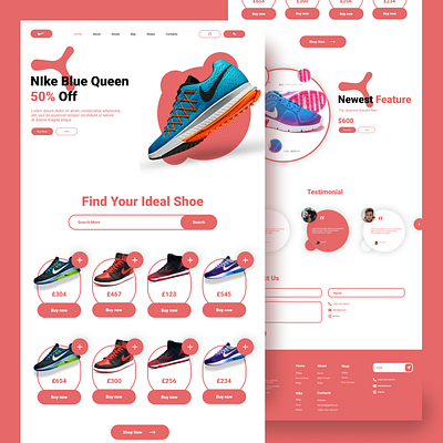 Nike Web Page Design Made In Figma 2021 adobe xd art design ecommerce ecommerce webpage figma figmadesign nike nike webpage design nikedesign shoe store ui ui design ux web webdesign webpage website