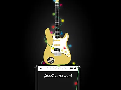 Girls Rock Christmas belfast branding christmas design guitar illustration logo merchandise music northern ireland rock