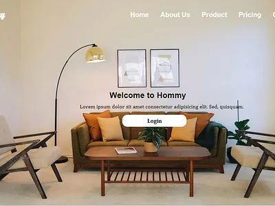 Real Estate landing Page Hommy graphic design landingpage ui