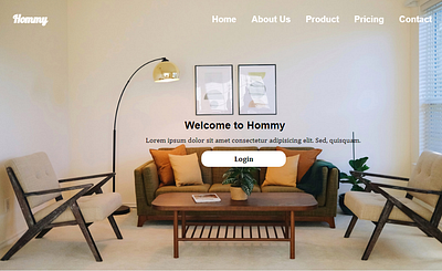 Real Estate landing Page Hommy graphic design landingpage ui