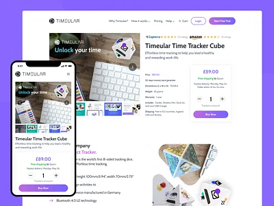 Tracker's buying page app billing business digital product e commerce mobile plans product ui ux website