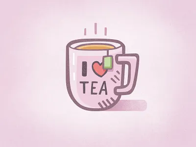 I <3 TEA clipart doodle hand drawn icon design icons illustration tinyart