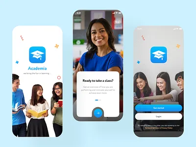 Academia Learning Mobile App clean mobile course course app course mobile e learning e learning edu education elearning mobile app online class online course online school school tutorial