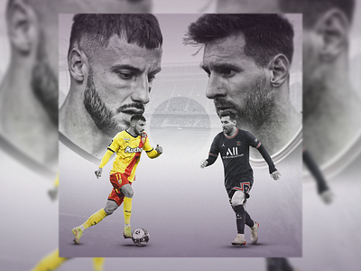 VERSUS adobe adobe photoshop adobephotoshop design football france graphic design lens liga1 messi poster psg sport versus