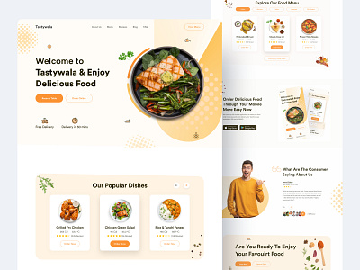 Restaurant Website Design UI Exploration. best design dribbble best shot food and drinks food delivery food delivery website homepage landingpage minimal online food delivery popular design recipe restaurant restaurant website sourav deb ui design ui designer uiux design web web design webdesign