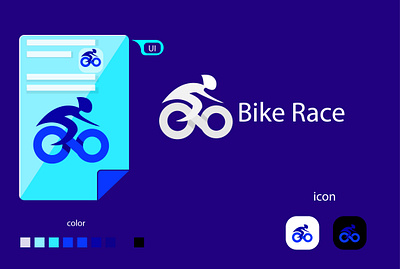 Bike Race logo concept art brand branding design gradient graphic design icon identity illustration logo logo color logo concept logo folio logo idea logo lesson logo marka logo tipo ui vect pro vector