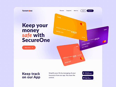 Insurance Homepage Concept animation app design app ui figma graphic design header hero homepage inspiration landing motion graphics ui ux ux motion ux motion design