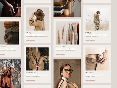 Category Cards Gallery cards clothing design fashion gallery minimal simple ui ux website womenswear