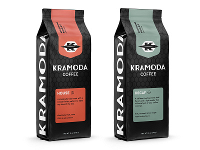 Kramoda Coffee Bags bag branding coffee design graphic design illustration logo packaging typography vector