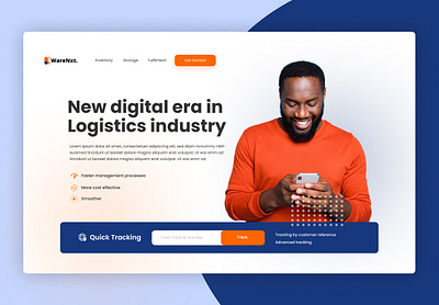 Logistics Landing Page landing logistics ui warehouse web