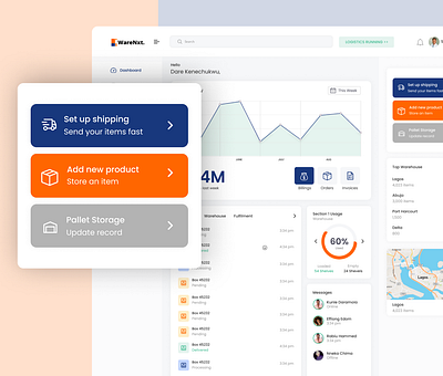 Logistics Company Admin Dashboard admin dashboard logistics ui ux warehouse