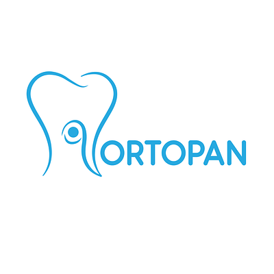 Dental Ortopan Service Logo brand branding camera dental design illustration logo shape sign symbol tooth typography