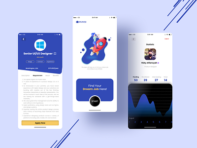 Akukerjo - Job Finder Apps branding design graphic design typography ui uiuxdesign ux