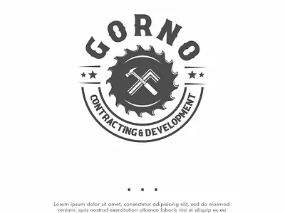 Gorno contracting logo design design icon illustration logo