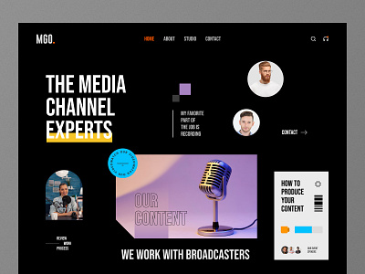 Content Creator Web Design - MGO content creator web design design free ui resource header design ui ui design ui resource uihut web ui