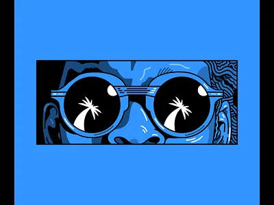 Winter blues 2chainz design flat illustration portrait summer vector winter